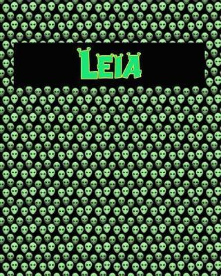 120 Page Handwriting Practice Book with Green Alien Cover Leia: Primary Grades Handwriting Book