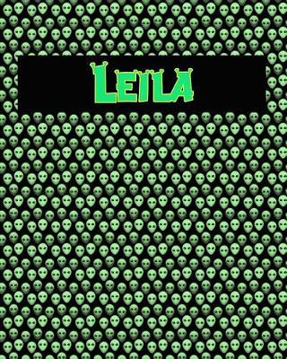 120 Page Handwriting Practice Book with Green Alien Cover Leila: Primary Grades Handwriting Book