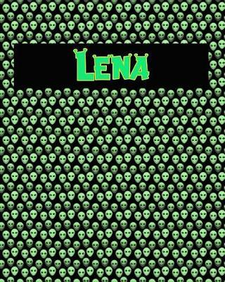 120 Page Handwriting Practice Book with Green Alien Cover Lena: Primary Grades Handwriting Book