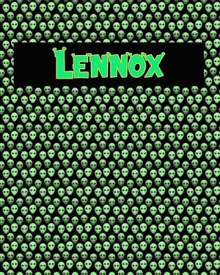 120 Page Handwriting Practice Book with Green Alien Cover Lennox: Primary Grades Handwriting Book