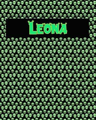 120 Page Handwriting Practice Book with Green Alien Cover Leona: Primary Grades Handwriting Book