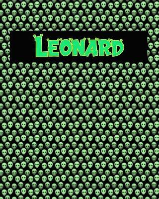 120 Page Handwriting Practice Book with Green Alien Cover Leonard: Primary Grades Handwriting Book