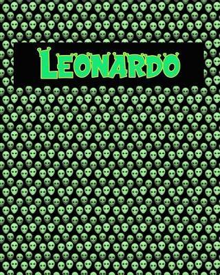 120 Page Handwriting Practice Book with Green Alien Cover Leonardo: Primary Grades Handwriting Book