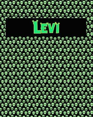 120 Page Handwriting Practice Book with Green Alien Cover Levi: Primary Grades Handwriting Book