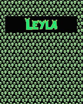 120 Page Handwriting Practice Book with Green Alien Cover Leyla: Primary Grades Handwriting Book