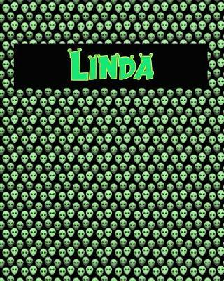 120 Page Handwriting Practice Book with Green Alien Cover Linda: Primary Grades Handwriting Book
