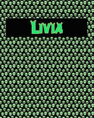 120 Page Handwriting Practice Book with Green Alien Cover Livia: Primary Grades Handwriting Book