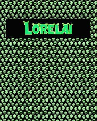 120 Page Handwriting Practice Book with Green Alien Cover Lorelai: Primary Grades Handwriting Book