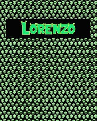120 Page Handwriting Practice Book with Green Alien Cover Lorenzo: Primary Grades Handwriting Book