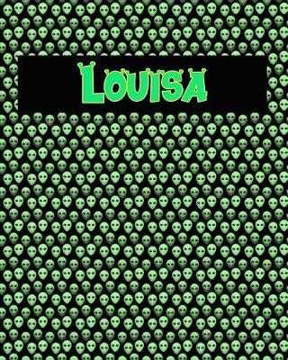 120 Page Handwriting Practice Book with Green Alien Cover Louisa: Primary Grades Handwriting Book