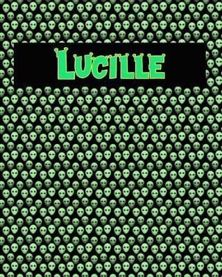 120 Page Handwriting Practice Book with Green Alien Cover Lucille: Primary Grades Handwriting Book