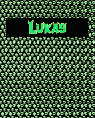 120 Page Handwriting Practice Book with Green Alien Cover Lukas: Primary Grades Handwriting Book