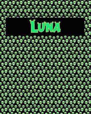 120 Page Handwriting Practice Book with Green Alien Cover Luna: Primary Grades Handwriting Book
