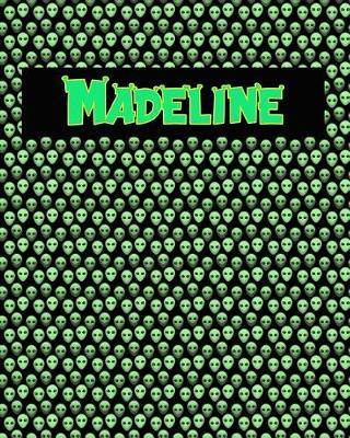 120 Page Handwriting Practice Book with Green Alien Cover Madeline: Primary Grades Handwriting Book
