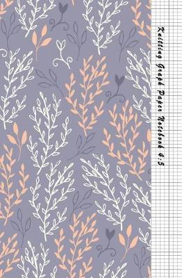 Knitting Graph Paper Notebook 4: 5: 4:5 Ratio Design Blank Knitter's Journal on Your Design Knitting Charts for Creative New Patterns Composition Notebook Violet Leaf Cover
