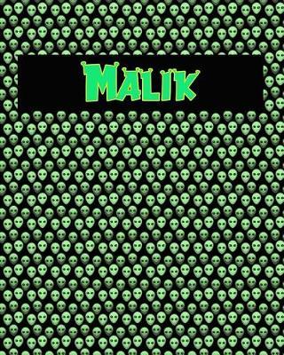120 Page Handwriting Practice Book with Green Alien Cover Malik: Primary Grades Handwriting Book