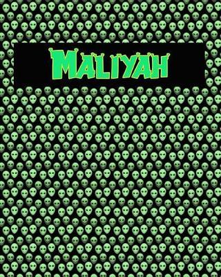 120 Page Handwriting Practice Book with Green Alien Cover Maliyah: Primary Grades Handwriting Book