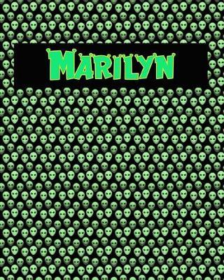 120 Page Handwriting Practice Book with Green Alien Cover Marilyn: Primary Grades Handwriting Book