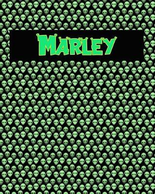 120 Page Handwriting Practice Book with Green Alien Cover Marley: Primary Grades Handwriting Book