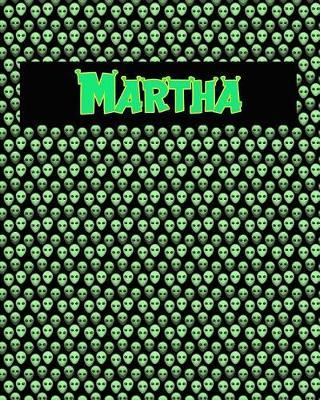 120 Page Handwriting Practice Book with Green Alien Cover Martha: Primary Grades Handwriting Book