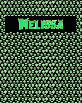 120 Page Handwriting Practice Book with Green Alien Cover Melissa: Primary Grades Handwriting Book