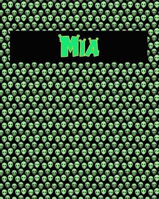 120 Page Handwriting Practice Book with Green Alien Cover Mia: Primary Grades Handwriting Book