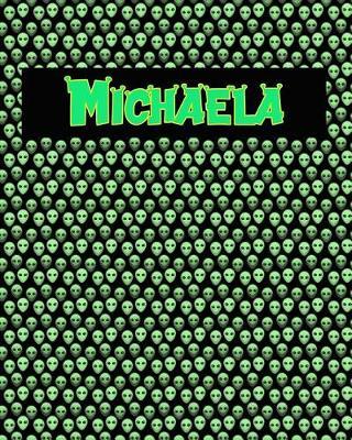 120 Page Handwriting Practice Book with Green Alien Cover Michaela: Primary Grades Handwriting Book