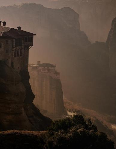 Notebook: Meteora Greece monastery landscape mountain athens europe greek language thessaloniki european union