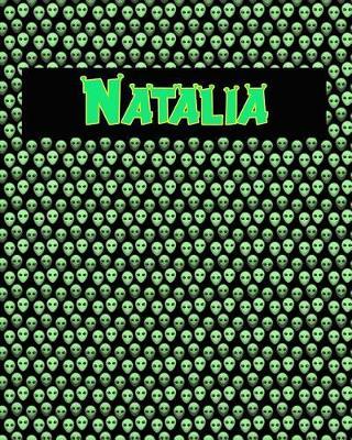 120 Page Handwriting Practice Book with Green Alien Cover Natalia: Primary Grades Handwriting Book