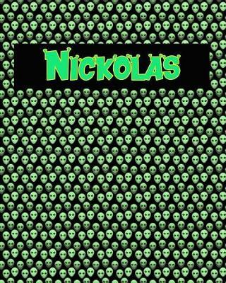 120 Page Handwriting Practice Book with Green Alien Cover Nickolas: Primary Grades Handwriting Book