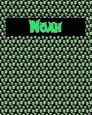 120 Page Handwriting Practice Book with Green Alien Cover Noah: Primary Grades Handwriting Book