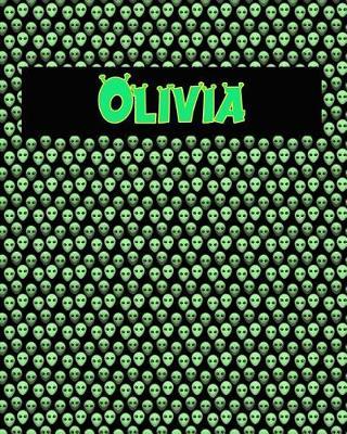 120 Page Handwriting Practice Book with Green Alien Cover Olivia: Primary Grades Handwriting Book