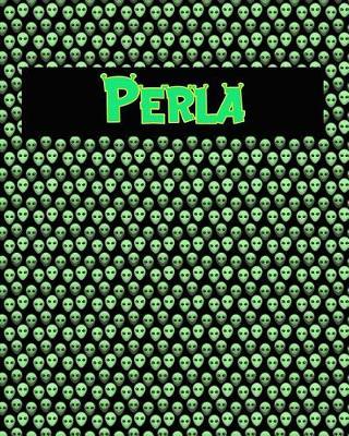 120 Page Handwriting Practice Book with Green Alien Cover Perla: Primary Grades Handwriting Book