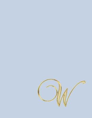 W: Large lined monogrammed notebook - The initial W on the cover - gift for all ages