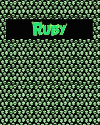 120 Page Handwriting Practice Book with Green Alien Cover Ruby: Primary Grades Handwriting Book