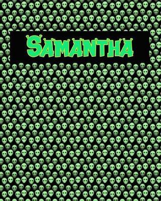 120 Page Handwriting Practice Book with Green Alien Cover Samantha: Primary Grades Handwriting Book