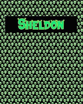 120 Page Handwriting Practice Book with Green Alien Cover Sheldon: Primary Grades Handwriting Book