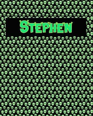 120 Page Handwriting Practice Book with Green Alien Cover Stephen: Primary Grades Handwriting Book