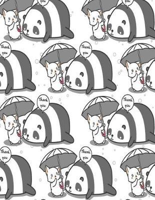 Thank you: Panda and cat cover and Lined pages (magical dreams), Extra large (8.5 x 11) inches, 110 pages, White paper