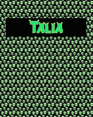 120 Page Handwriting Practice Book with Green Alien Cover Talia: Primary Grades Handwriting Book