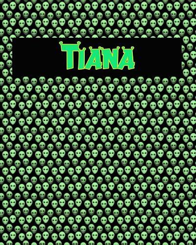 120 Page Handwriting Practice Book with Green Alien Cover Tiana: Primary Grades Handwriting Book