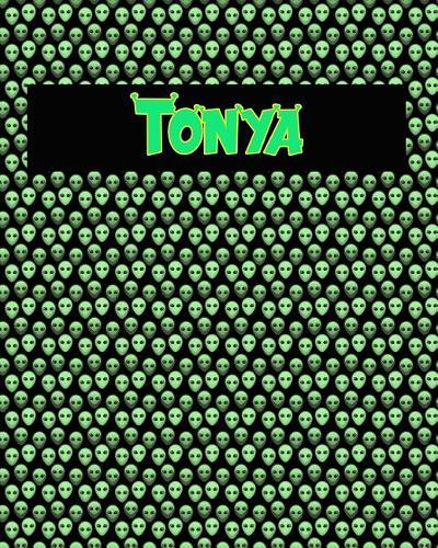 120 Page Handwriting Practice Book with Green Alien Cover Tonya: Primary Grades Handwriting Book