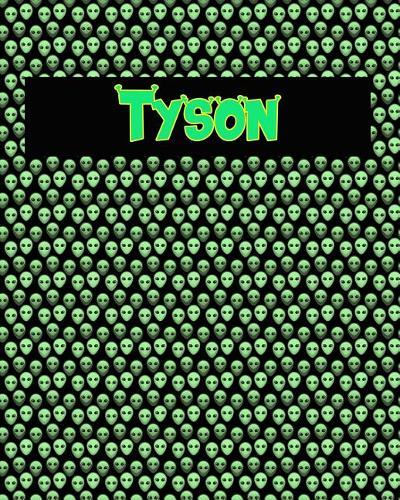 120 Page Handwriting Practice Book with Green Alien Cover Tyson: Primary Grades Handwriting Book