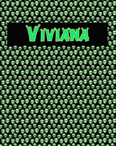 120 Page Handwriting Practice Book with Green Alien Cover Viviana: Primary Grades Handwriting Book