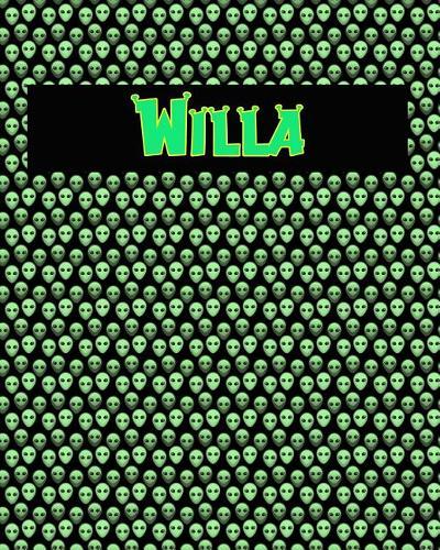 120 Page Handwriting Practice Book with Green Alien Cover Willa: Primary Grades Handwriting Book