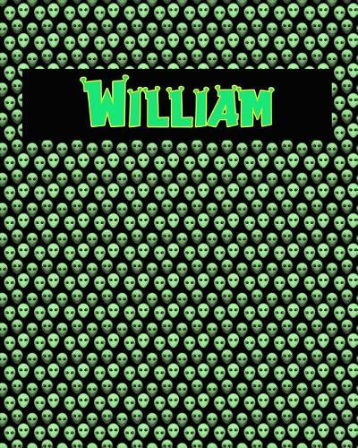 120 Page Handwriting Practice Book with Green Alien Cover William: Primary Grades Handwriting Book