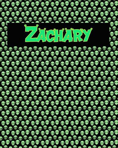 120 Page Handwriting Practice Book with Green Alien Cover Zachary: Primary Grades Handwriting Book