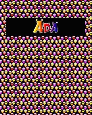 120 Page Handwriting Practice Book with Colorful Alien Cover Ada: Primary Grades Handwriting Book