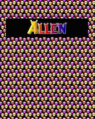 120 Page Handwriting Practice Book with Colorful Alien Cover Allen: Primary Grades Handwriting Book