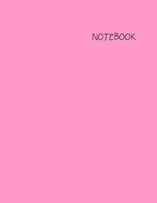 Notebook: Unlined/Unruled/Plain Notebook with Pink Cover and White Paper: Large 8.5 x 11 inches (100 Pages)